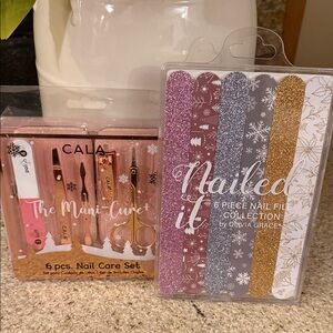 CALA Nail Care Set with Olivia Grace Nail File Collection - Pink, Gold, Silver